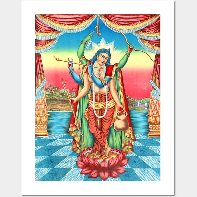 Shri Shri Guranga Avatara, Hindu God Vishnu’s Avatar Krishna 1895 Wall Art by rocketshipretro